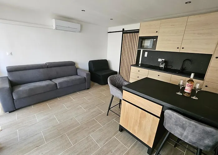 Chic Climatise Avec Vue Et Piscine A 100m Du Mole Apartment *